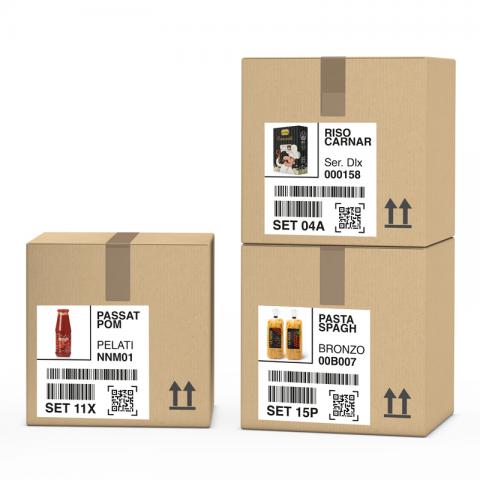 Etichetta logistica per alimentare Etichetta logistica
