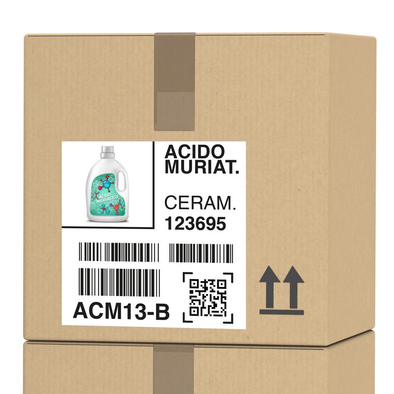 Etichetta logistica chimica